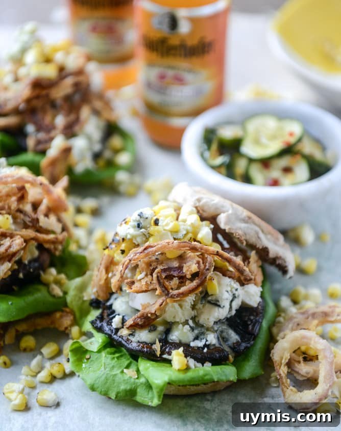 blue cheese portobello burgers