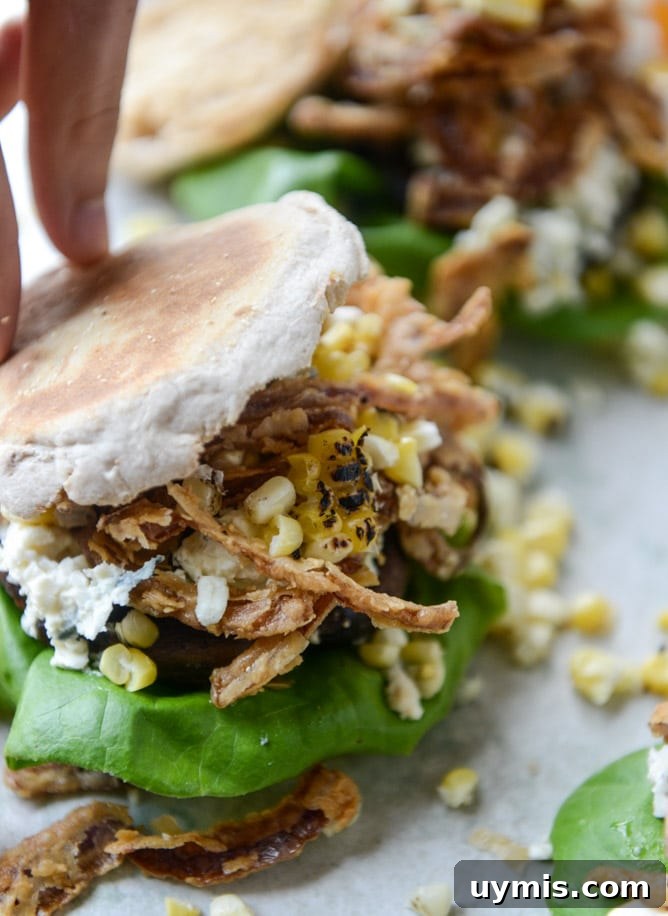 blue cheese portobello burgers