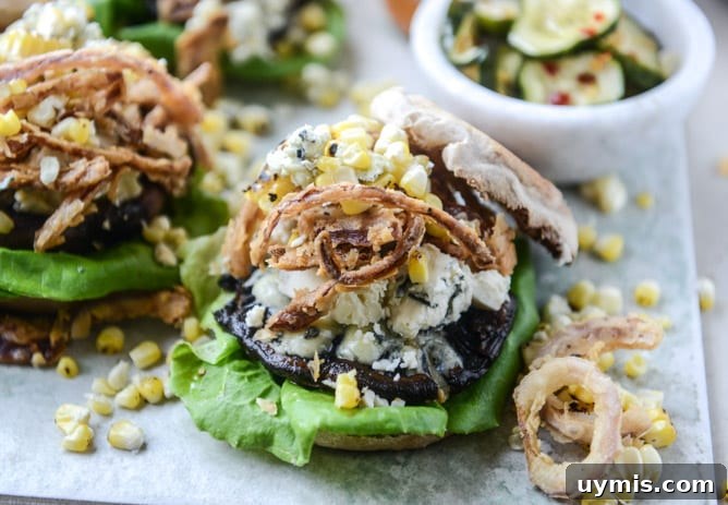 blue cheese portobello burgers