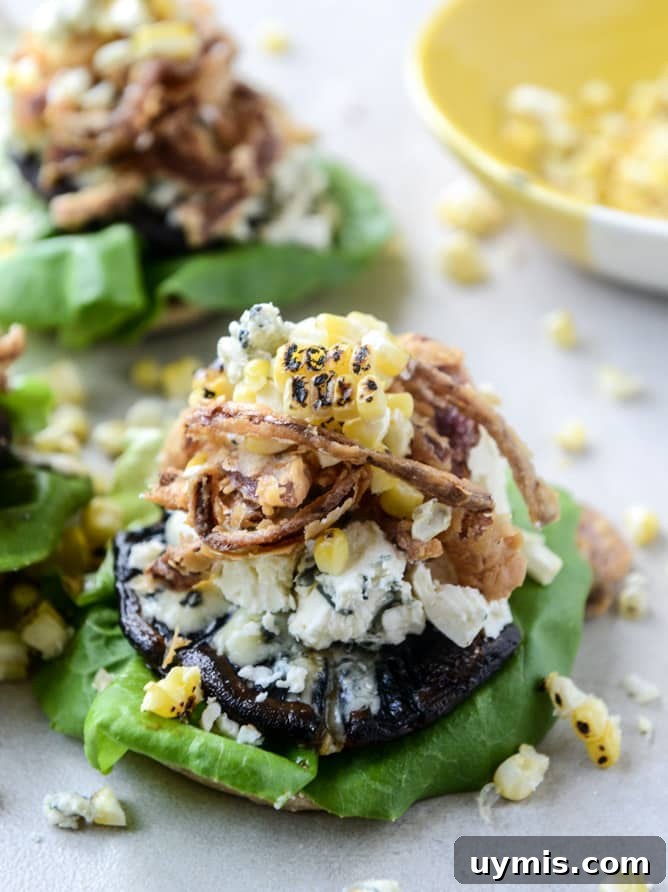 blue cheese portobello burgers