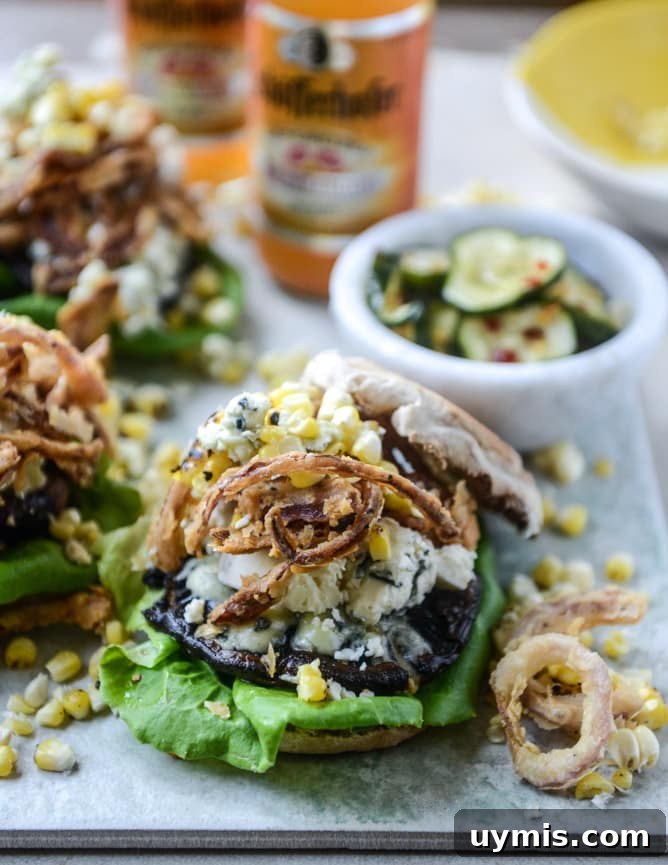 blue cheese portobello burgers