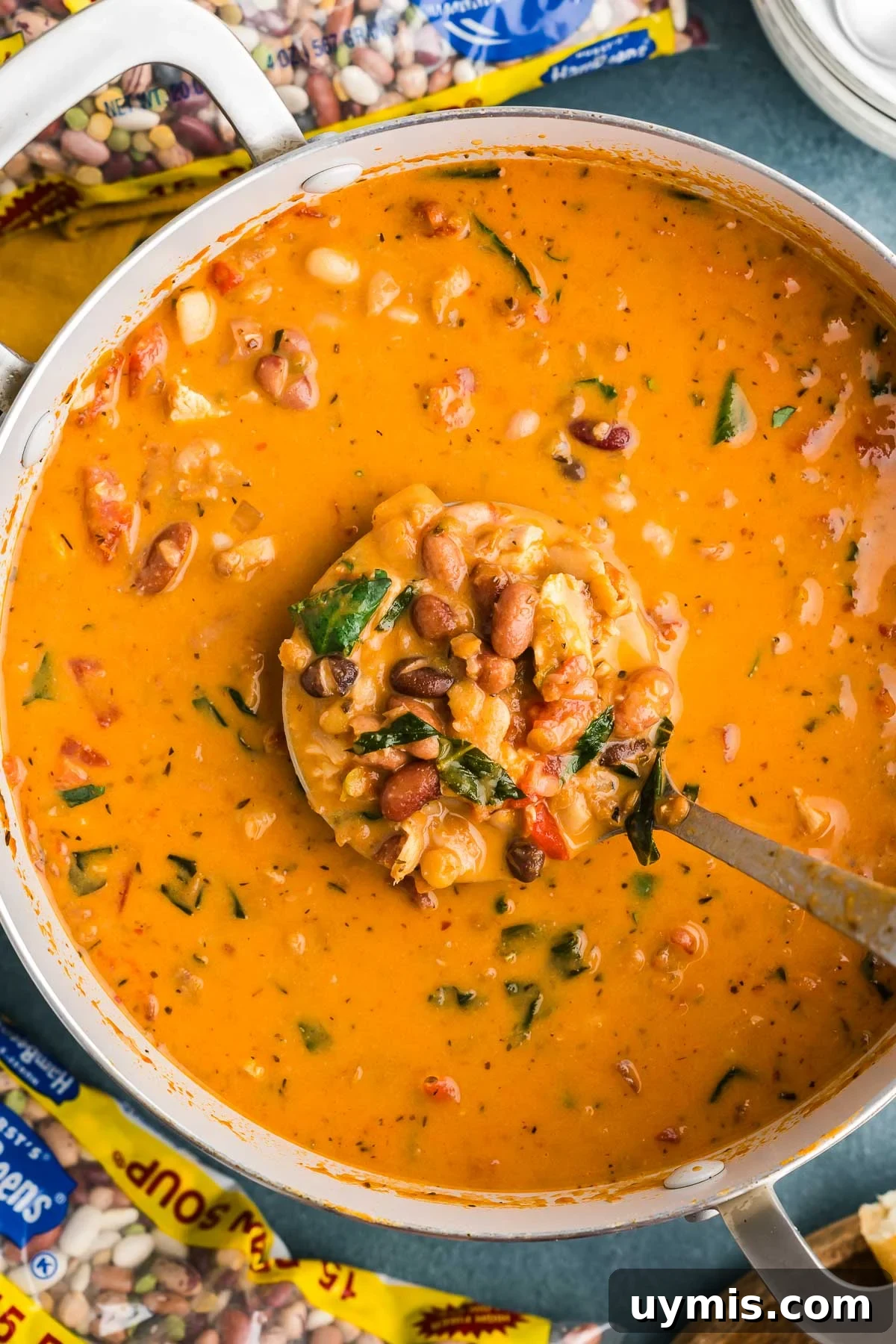 pot of marry me chicken 15 bean soup