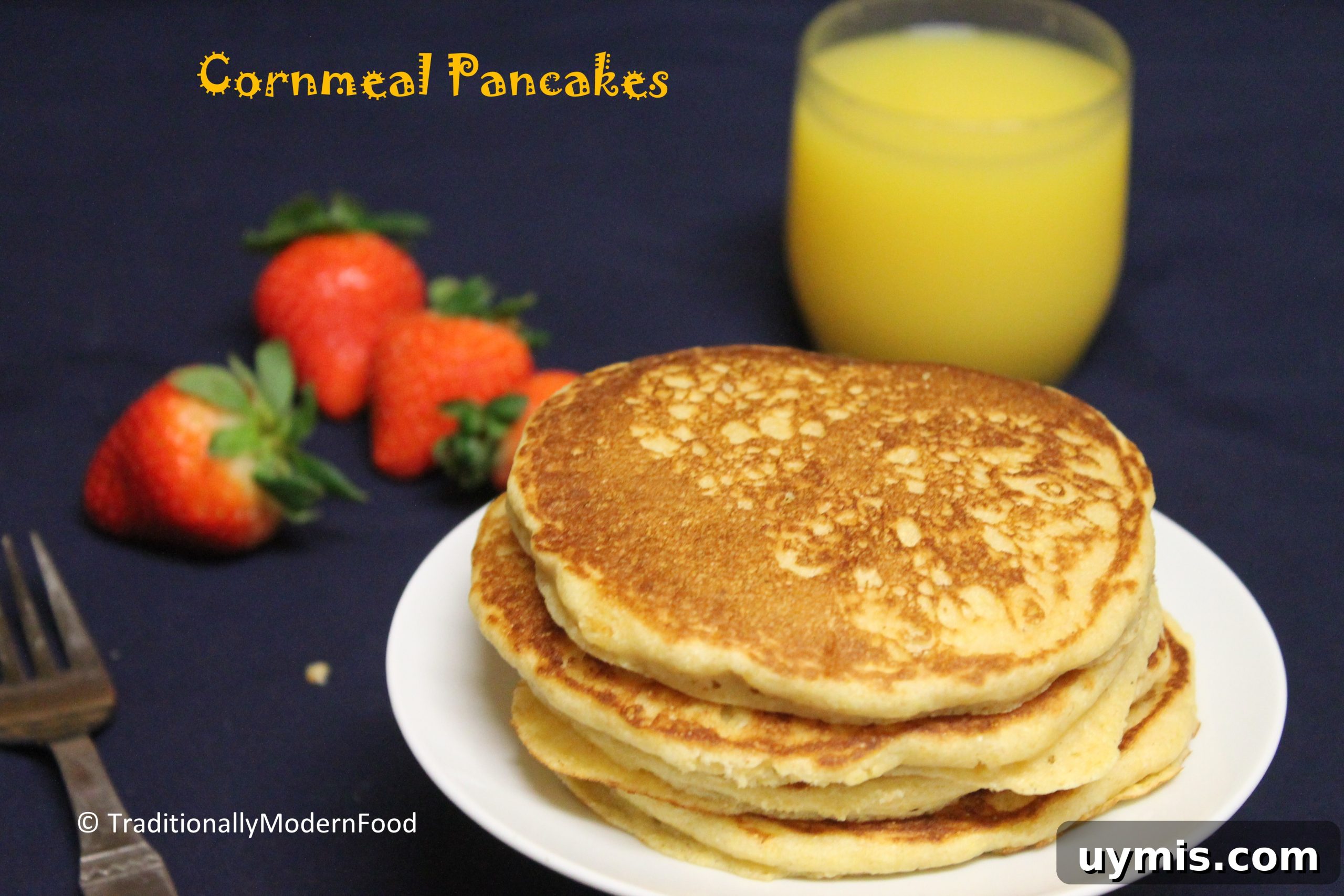 Crispy Cornmeal Pancakes with Maple Butter 3 Ingredients for Cornmeal Pancake