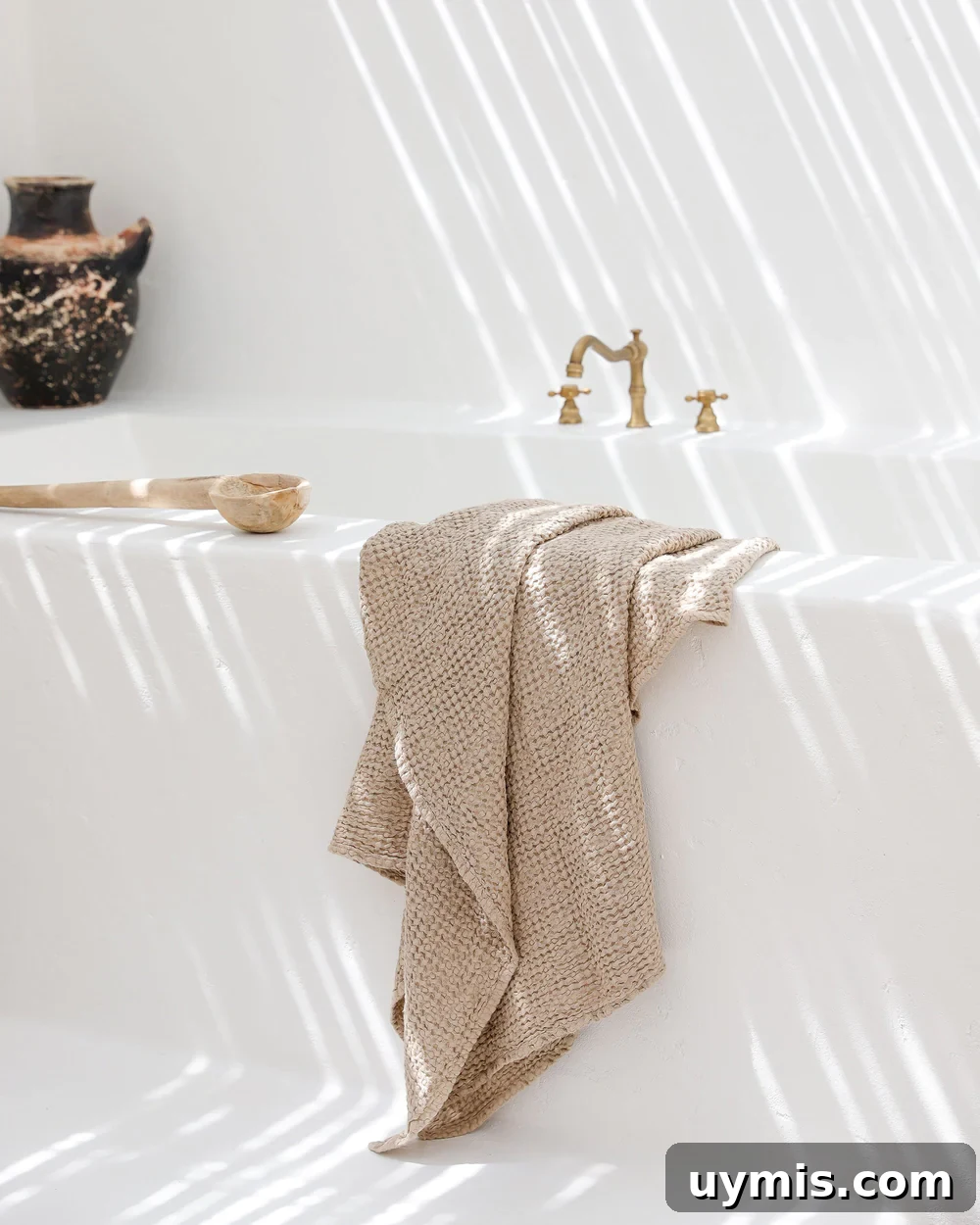 linen waffle towel