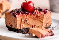 Creamy No-Bake Chocolate Cherry Cheesecake Recipe