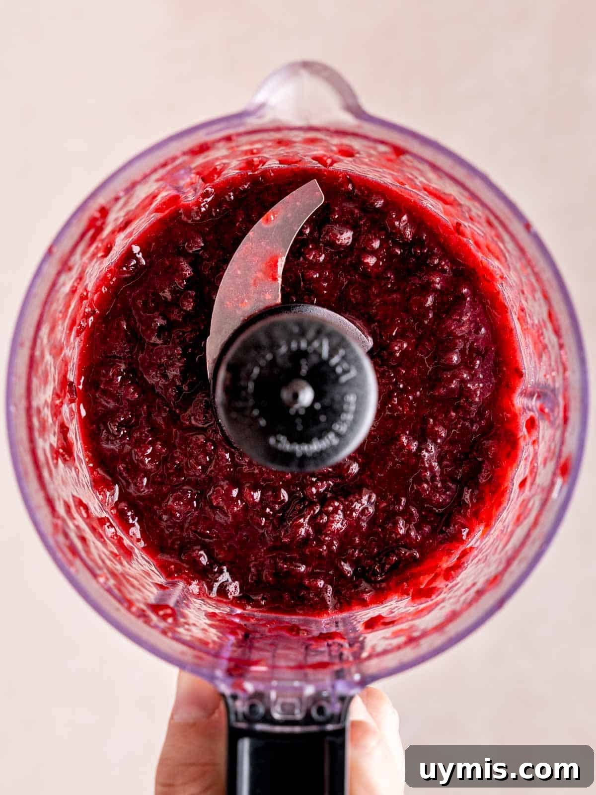Creamy No-Bake Chocolate Cherry Cheesecake Recipe 7 Cooked, sweetened, and pitted cherries chopped in a food processor.
