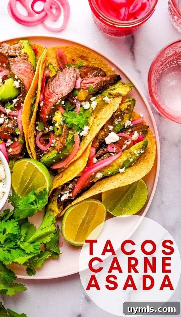 Carne Asada Tacos with Juicy Grilled Steak 14 Tacos carne asada with steak marinade, grass-fed steak and grilled avocados.