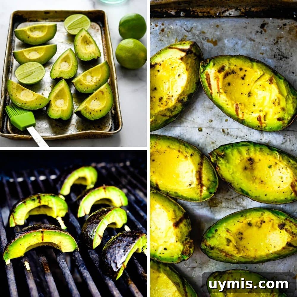 Carne Asada Tacos with Juicy Grilled Steak 7 Grilling avocados for Mexican steak tacos.