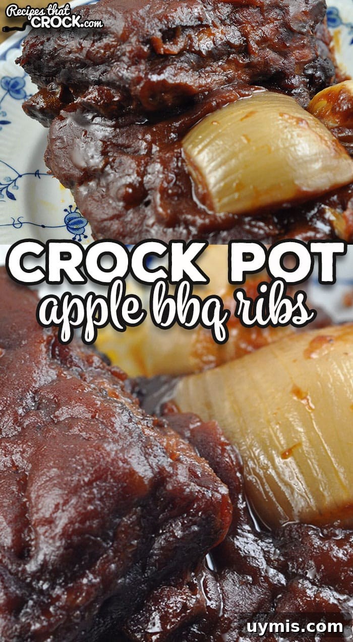 Slow Cooker Apple-Glazed BBQ Ribs 6 Crock Pot Apple BBQ Ribs recipe
