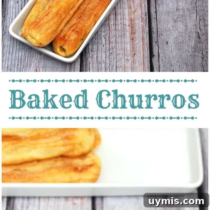 Snack on baked churros dipped in dulce de leche this Cinco de Mayo! | theredheadbaker.com