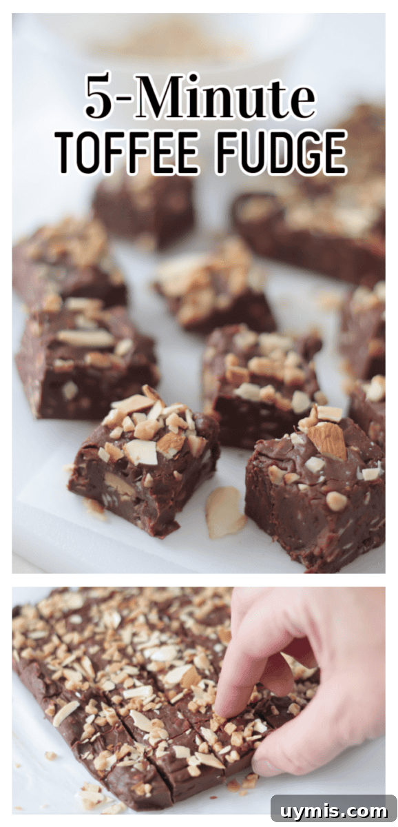 squares of 5 minute fudge