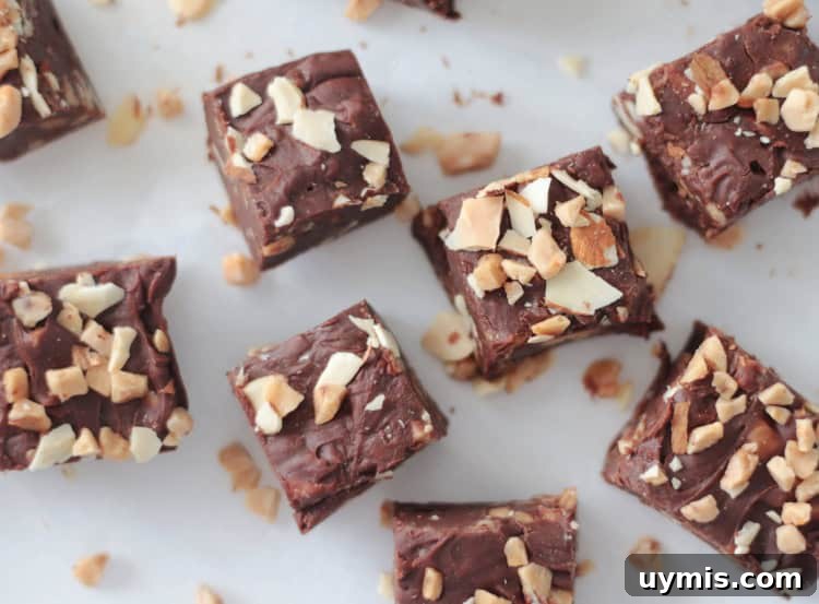 5 minute toffee fudge cut into small squares