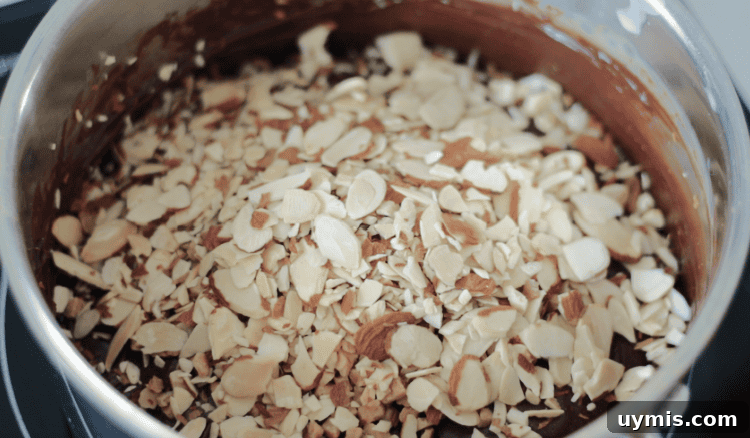 toasted almonds in pan