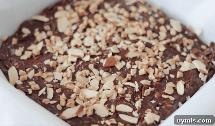 toffee fudge in baking dish