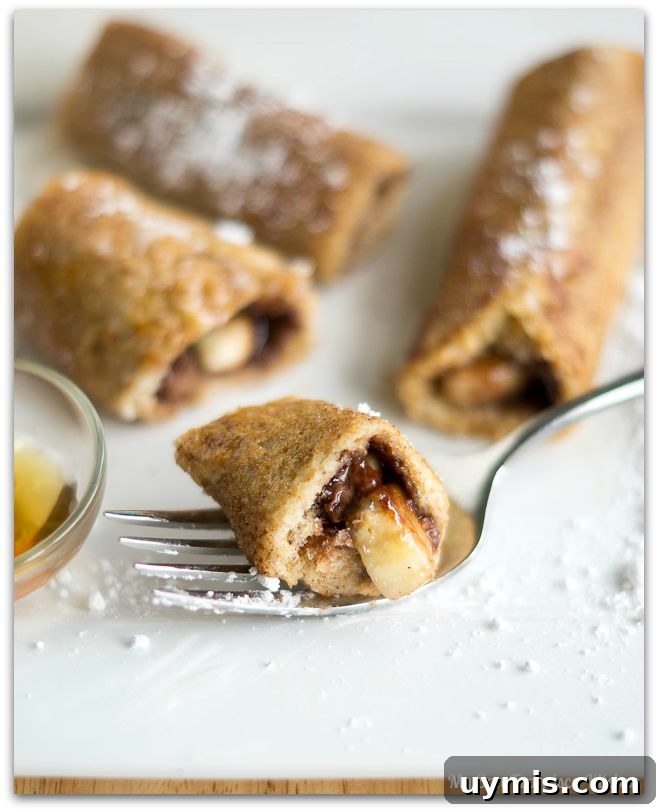 Banana Nutella French Toast Roll Ups Recipe 10 french toast rollup bite