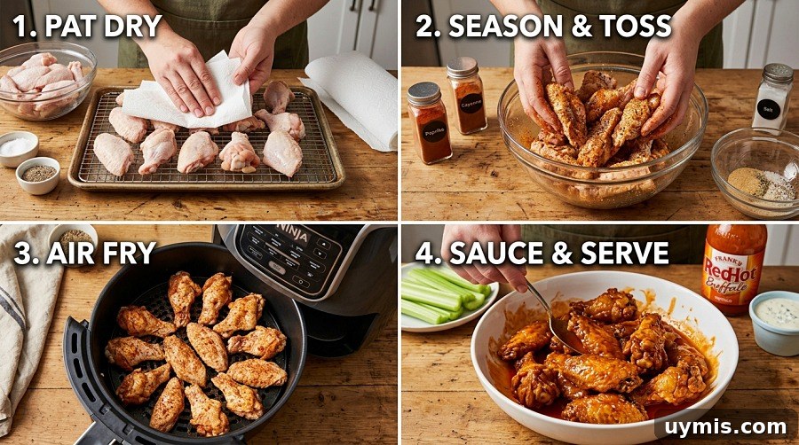 How to Make Air Fryer Chicken Wings (Step-by-Step)