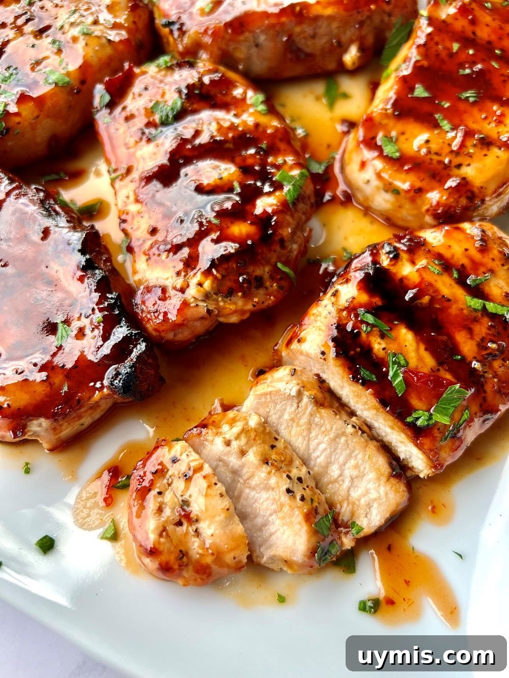 Maple Chipotle Grilled Pork Chops 7 Finished grilled maple chipotle pork chops