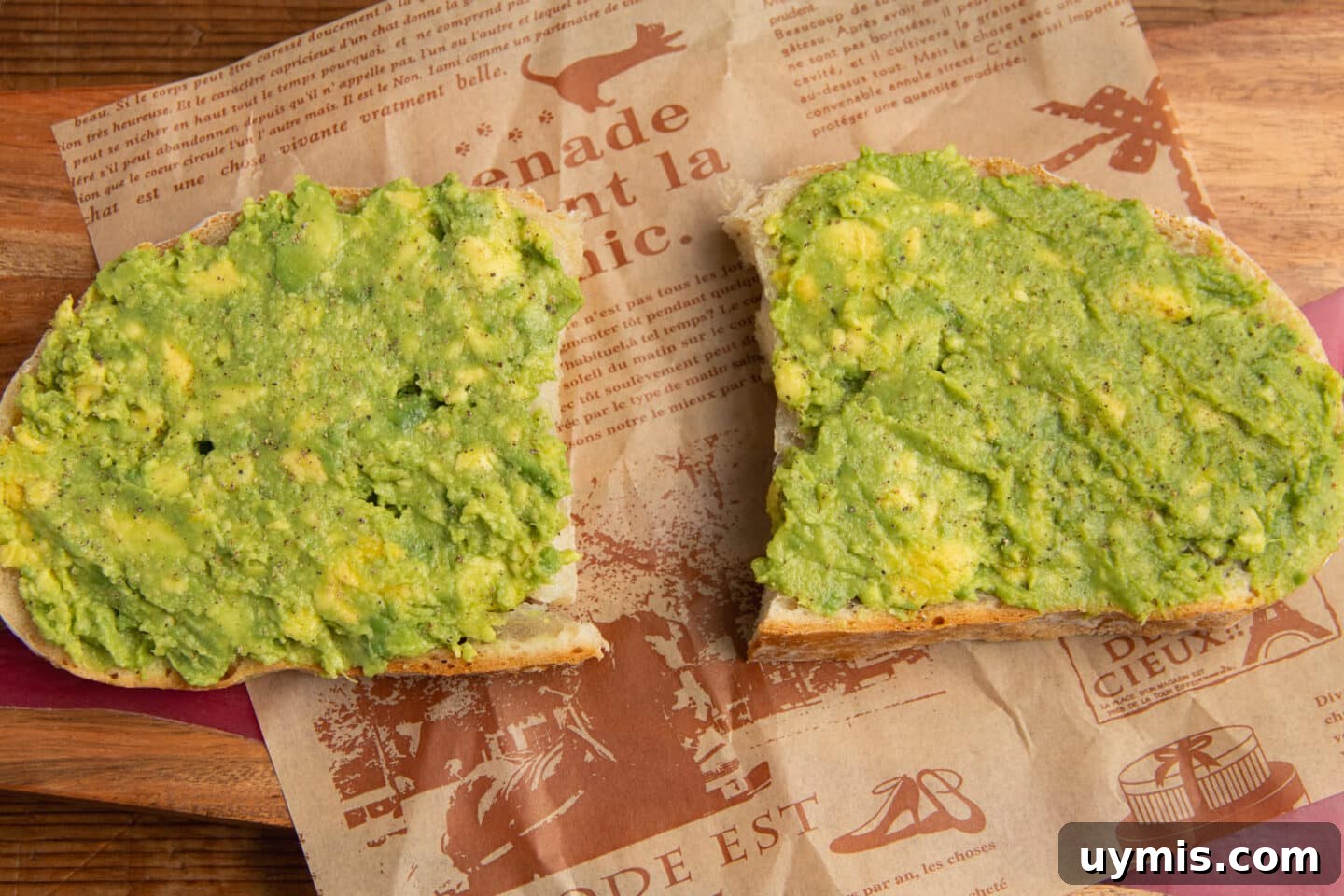 Hot Honey Avocado Toast Recipe 5 This is a picture of the toast with avocado spread.