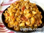 Taco Macaroni and Cheese Skillet Dinner 10 Small serving image of easy taco macaroni and cheese.