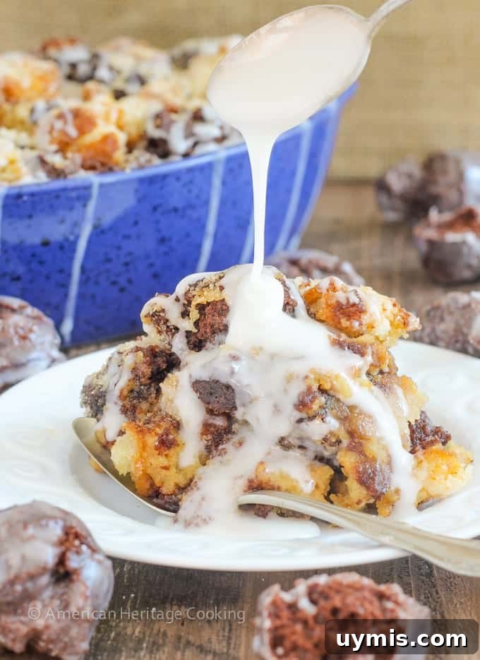 Coffee Donut Bread Pudding with Glazed Donuts 9 Glazed Coffee Donut Bread Pudding for brunch or dessert.