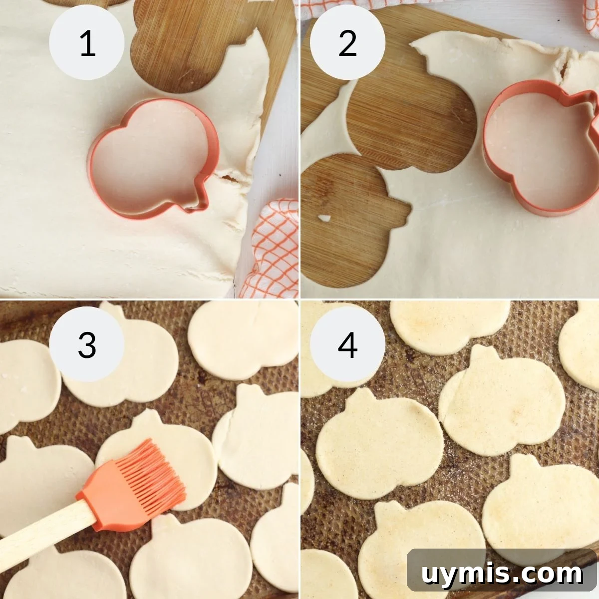 Flaky Pie Crust Crackers Recipe 4 Dough rolled out and then cut out and brushed and baked.
