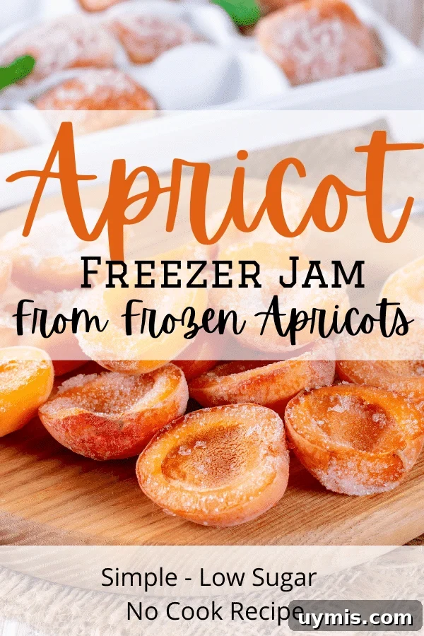 Low Sugar Apricot Freezer Jam Recipe Without Pectin 9 frozen apricots for jam