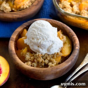 Fresh Peach Crisp with Oat Crumble Topping 2 Peach Crisp Recipe