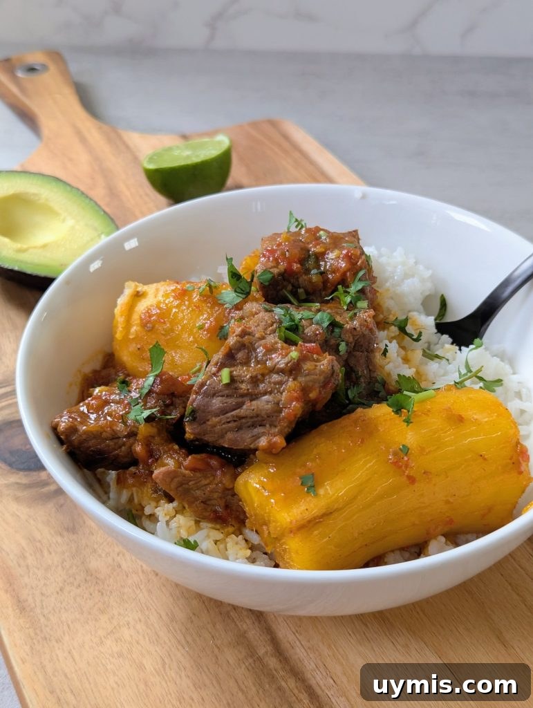 Colombian Beef Stew (Sudado de Res) Recipe 2 Stew in pot