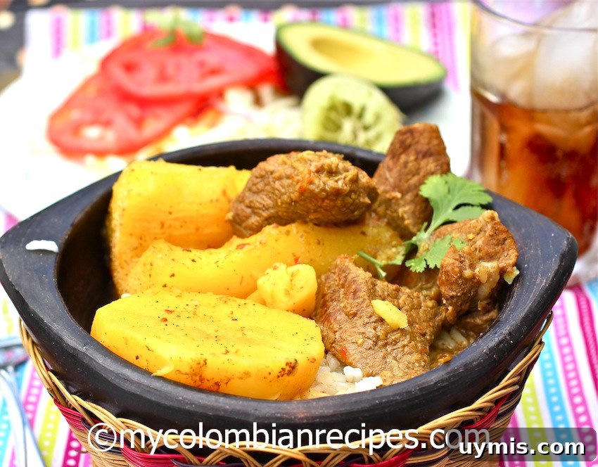Colombian Beef Stew (Sudado de Res) Recipe 8 Colombian-style beef stew closeup