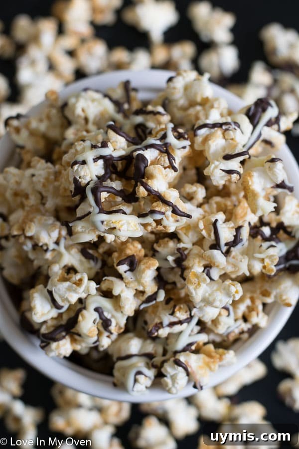 Trail Mix Popcorn Recipe with Nuts and Chocolate 8 domino popcorn