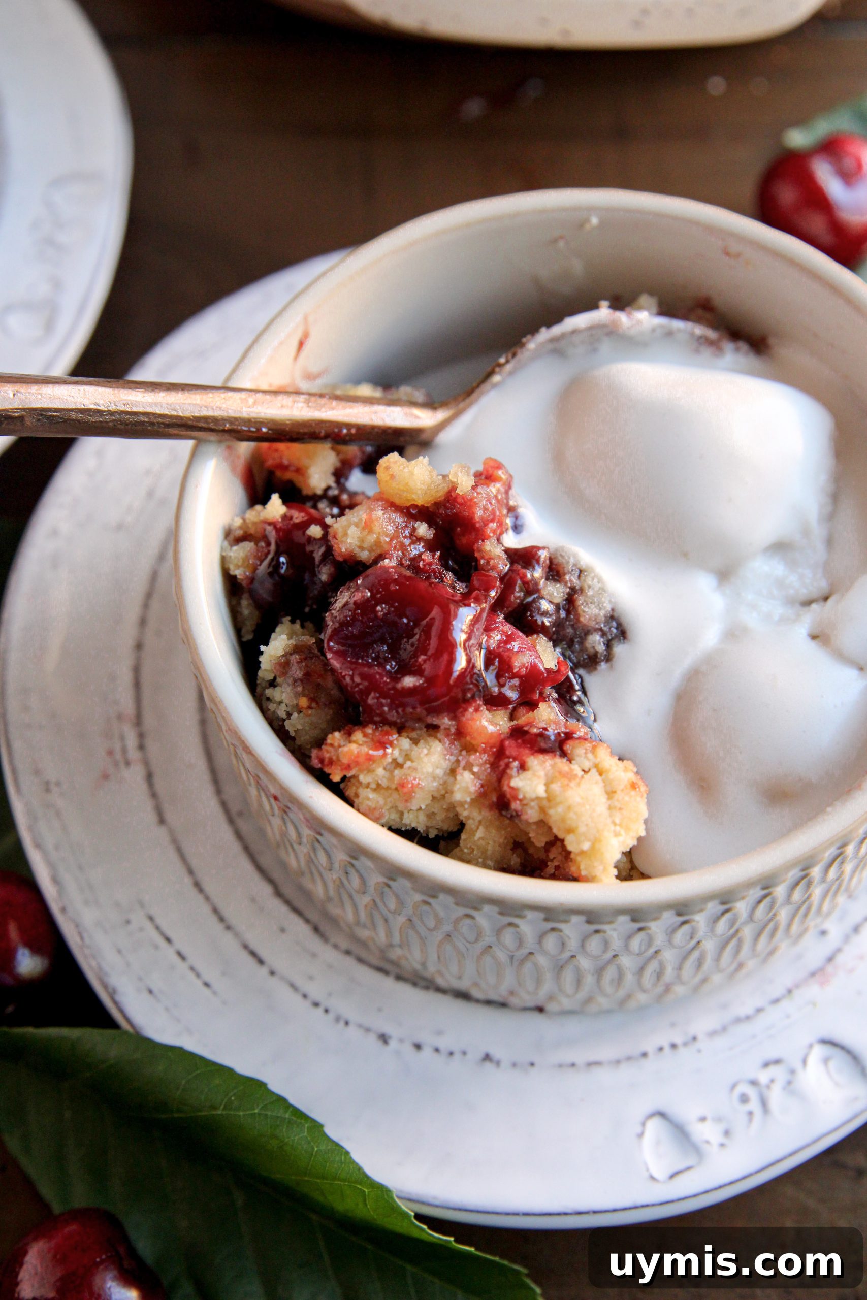 Paleo Cherry Crisp Recipe with Coconut Almond Crumble 5 Paleo Cherry Crisp - Gluten-free, dairy-free, with nut-free option. Easy, delicious and freezer-friendly!