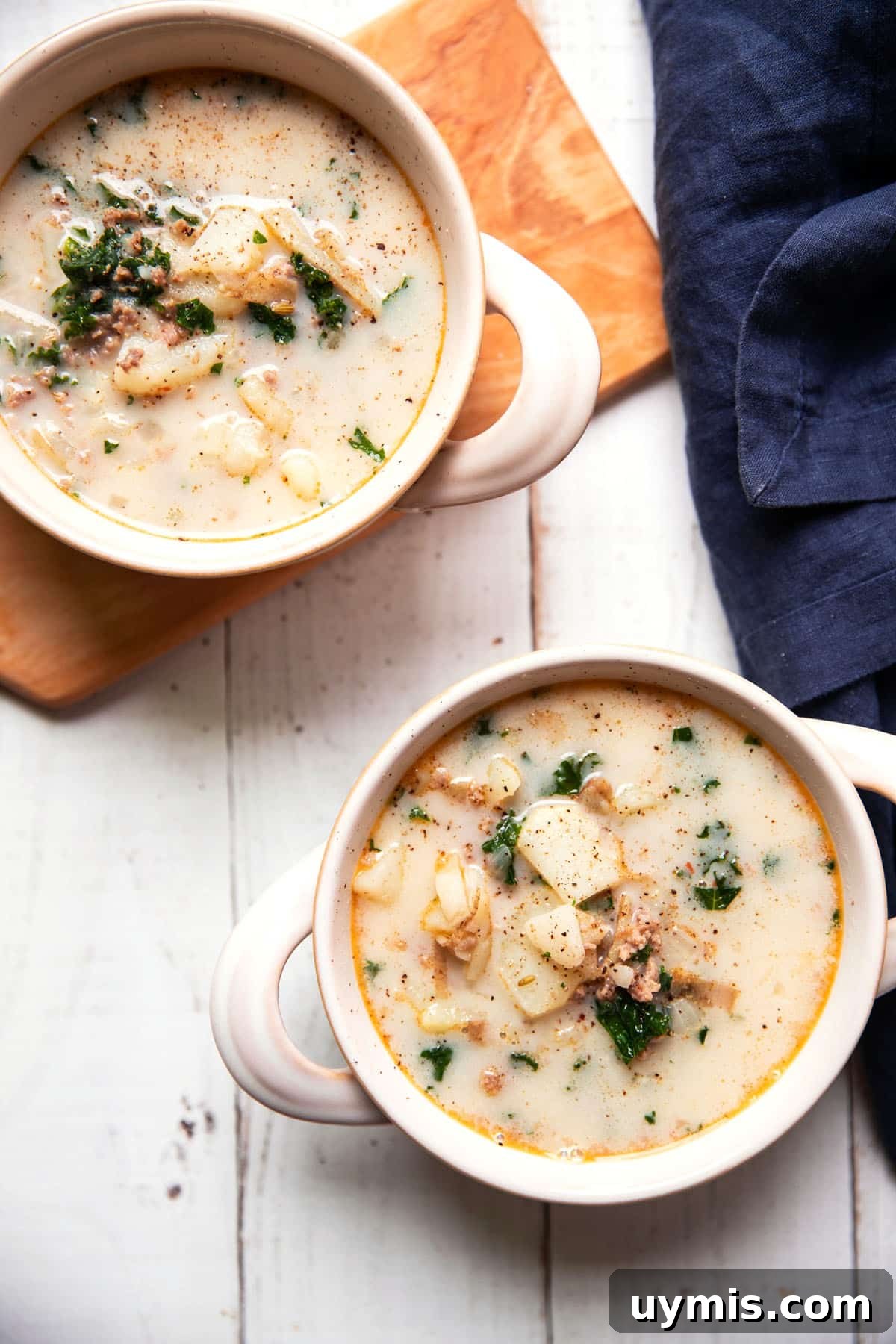 Olive Garden Zuppa Toscana Copycat Recipe 2 zuppa toscana potato kale soup in a soup bowl