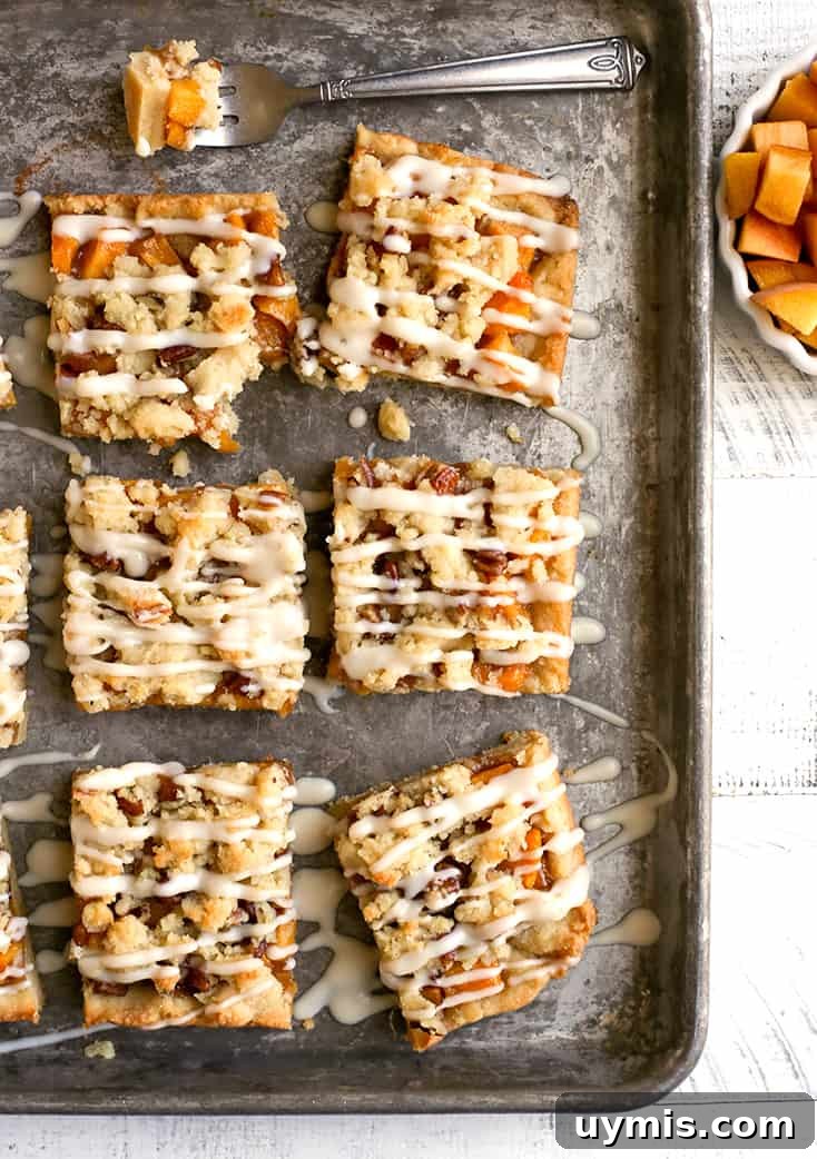 Grain-Free Paleo Peach Crumb Bars 5 These Paleo Peach Pie Crumb Bars have all the flavor of the classic pie, but made was easier! They are vegan, gluten free, dairy free, egg free, and naturally sweetened.