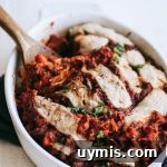 Simple red wine meat sauce spaghetti squash bake