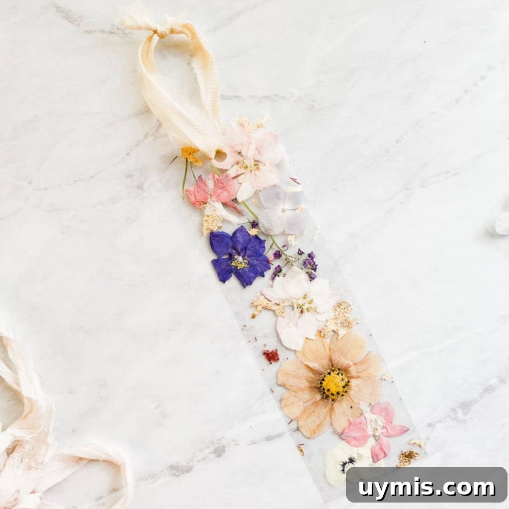 16 Paper Flower Crafts to Make This Spring 11 Pressed Flower Bookmarks