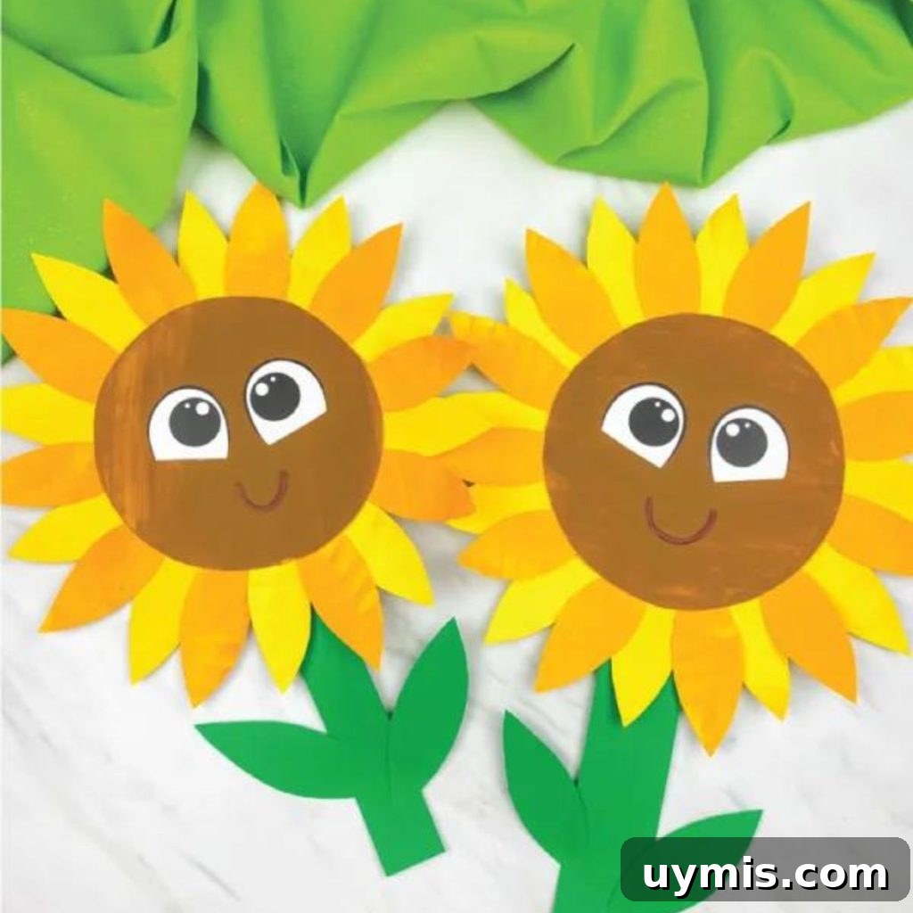 16 Paper Flower Crafts to Make This Spring 6 Sunflower Paper Craft