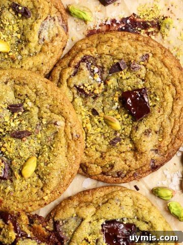 salted pistachio chocolate chunk cookies