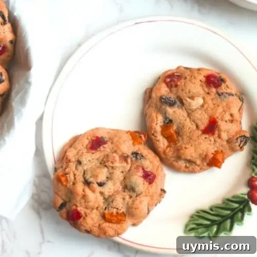 Chewy Fruitcake Cookies with Candied Fruit and Nuts 11 chewy fruitcake cookies recipe