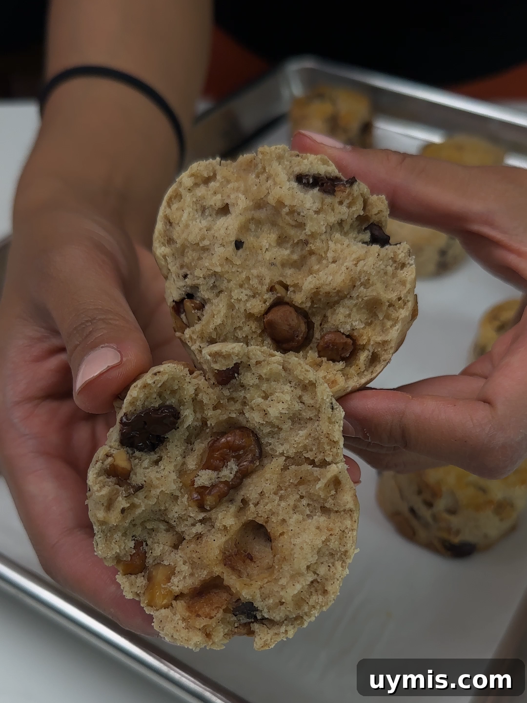 Salted Caramel Chocolate Walnut Scones Recipe - Kylie's Birthday 4 Baked scones cooling on a rack