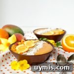 Orange Sunrise Smoothie Bowls with Mango and Citrus 7 orange sunrise smoothie bowls | The Baking Fairy