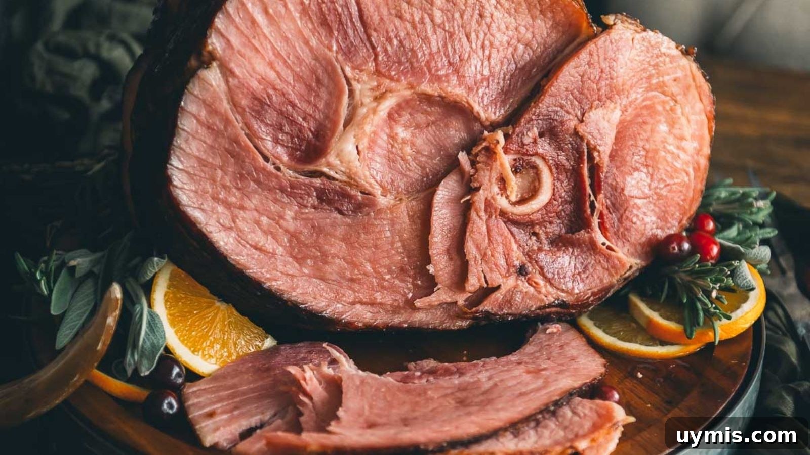21 Elegant Easter Main Courses for a Stunning Holiday Table 17 Spiral ham sliced to show glossy sweet glaze coating the edges.