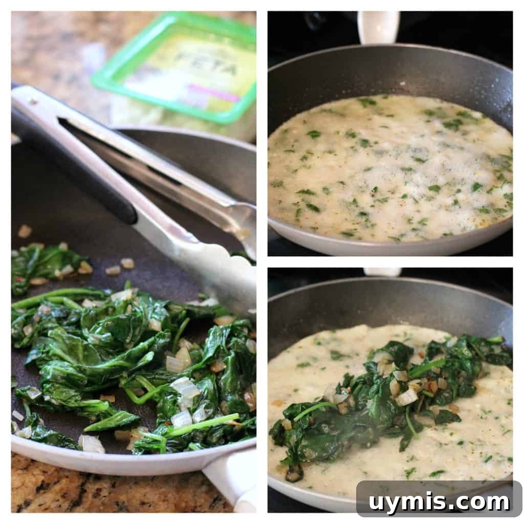 Spinach Feta Egg White Omelet with Fresh Herbs 6 Spinach, Feta, and Herb Egg White Omelet