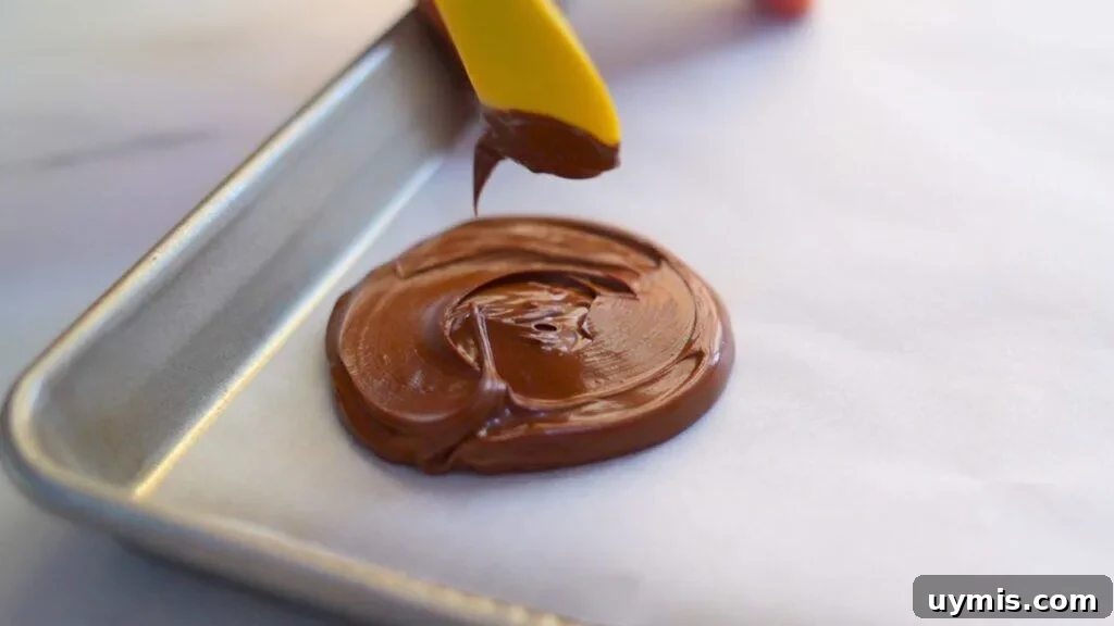 Fluffy Nutella-Stuffed Pancakes with Gooey Center 3 making nutella discs
