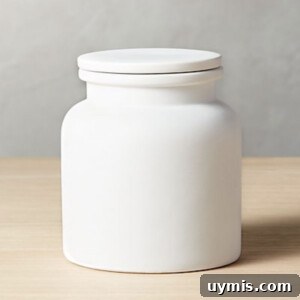 Small white canister