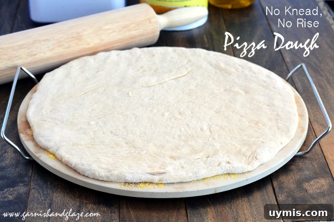 How to Make No-Knead, No-Rise Pizza Dough 3 rolled-out dough