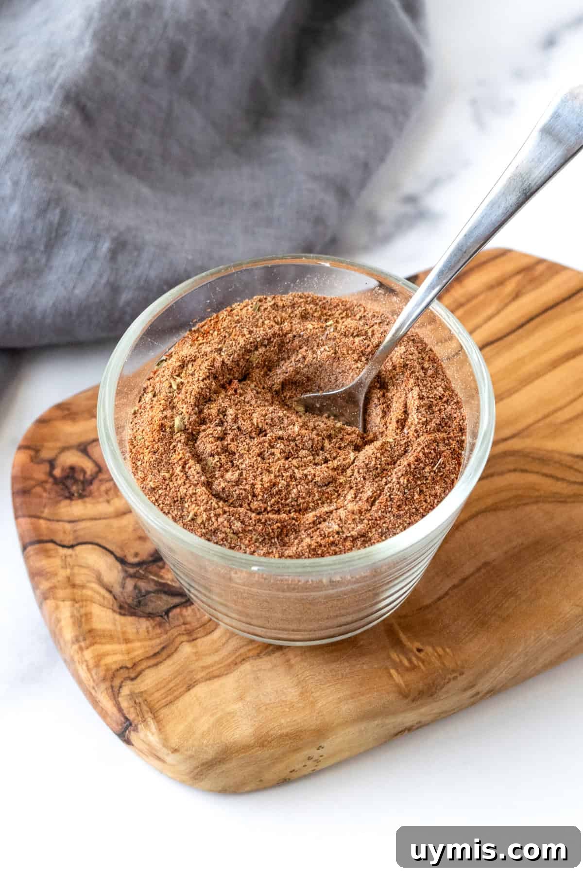 Homemade Ground Turkey Taco Seasoning Mix 2 Ground Turkey Taco Seasoning in a jar with a spoon.