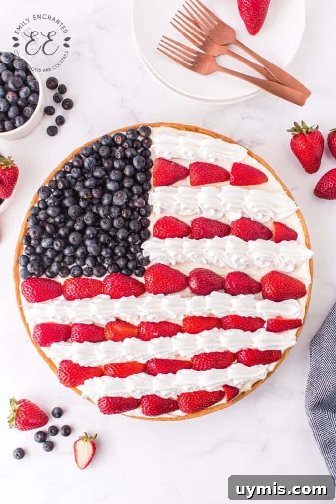4th of July Fruit Pizza 4th of July Fruit Pizza