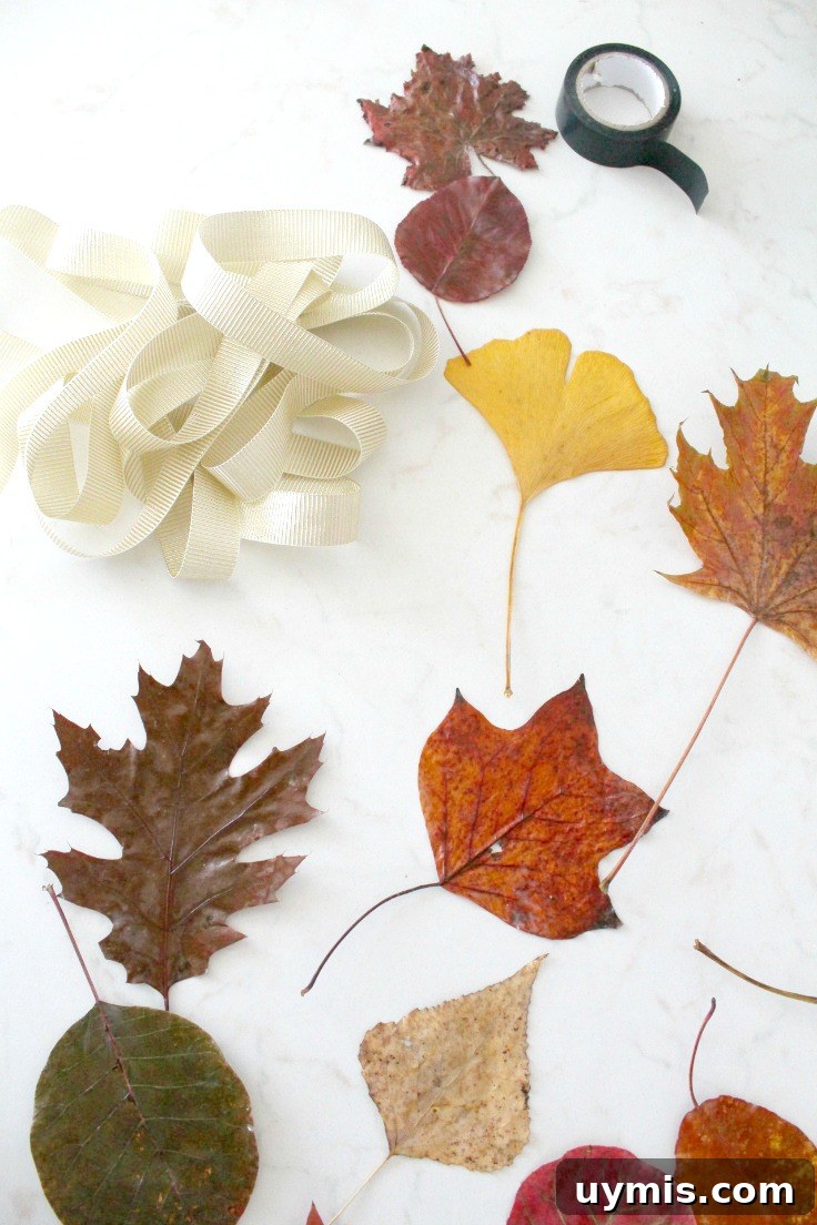 DIY Fall Leaf Garland for Cozy Autumn Home Decor 4 Materials