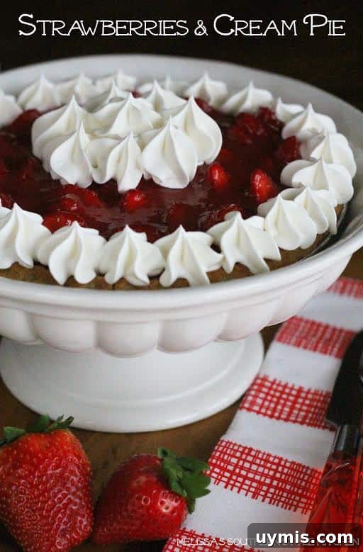 Strawberries and Cream Pie