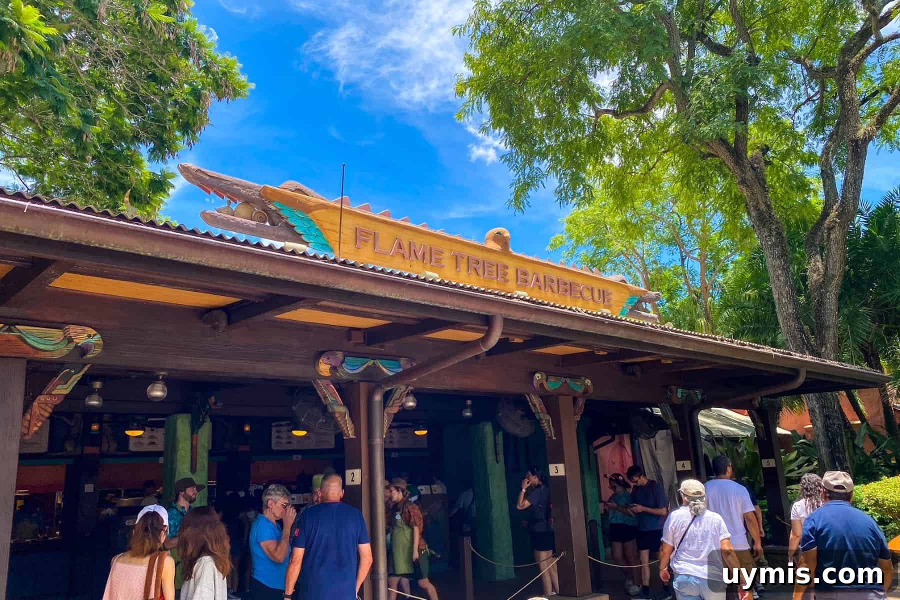 Flame Tree Barbecue at Disney's Animal Kingdom Guide 3 flame tree bbq exterior and walk up counter